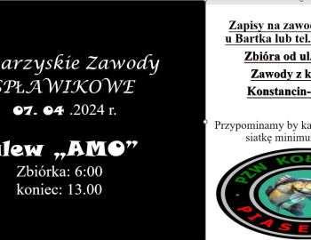 Zawody Spławikowe 07.04.2024